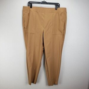Lane‎ Bryant Camel straight leg pull on pants size 18. New with tag